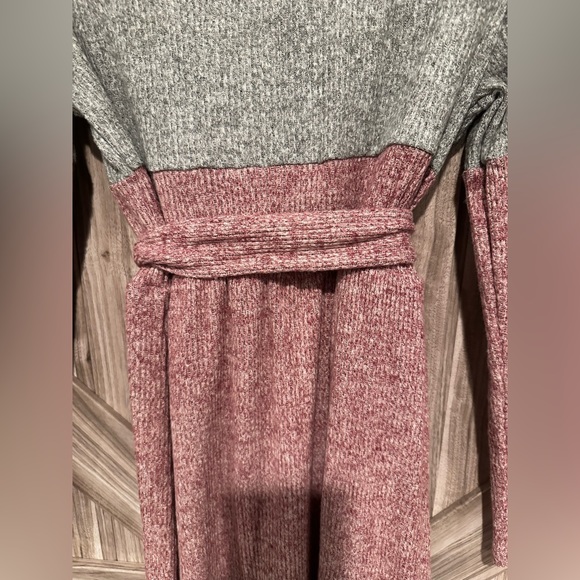 NWT Long Sleeve Colorblock Ribbed Knit Dress - Picture 7 of 7